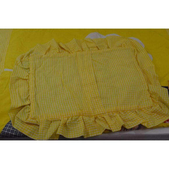 Quilted Baby Blanket 1975 Sunshine Yellow Kids Pillow Case Bedding Charlene - Picture 4 of 10